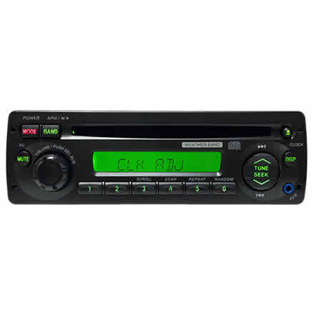 (image for) Heavy-Duty CD Player with 3.5mm Front Aux-In, Weather Band AM/FM