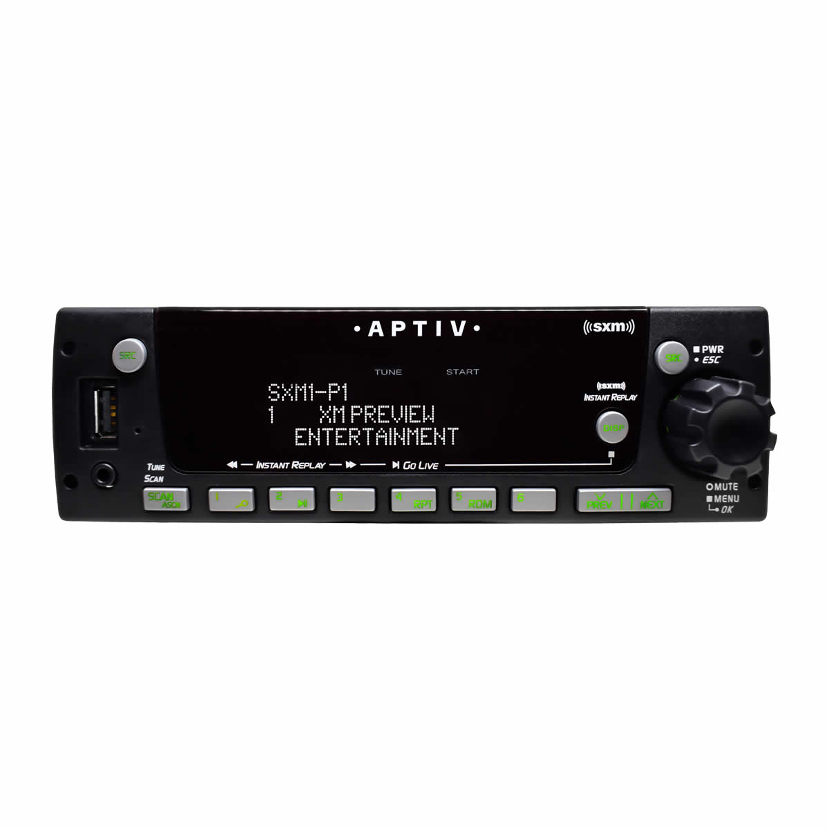 (image for) Heavy Duty AM/FM/WB SiriusXM Tuner with Front USB and 3.5mm Inputs