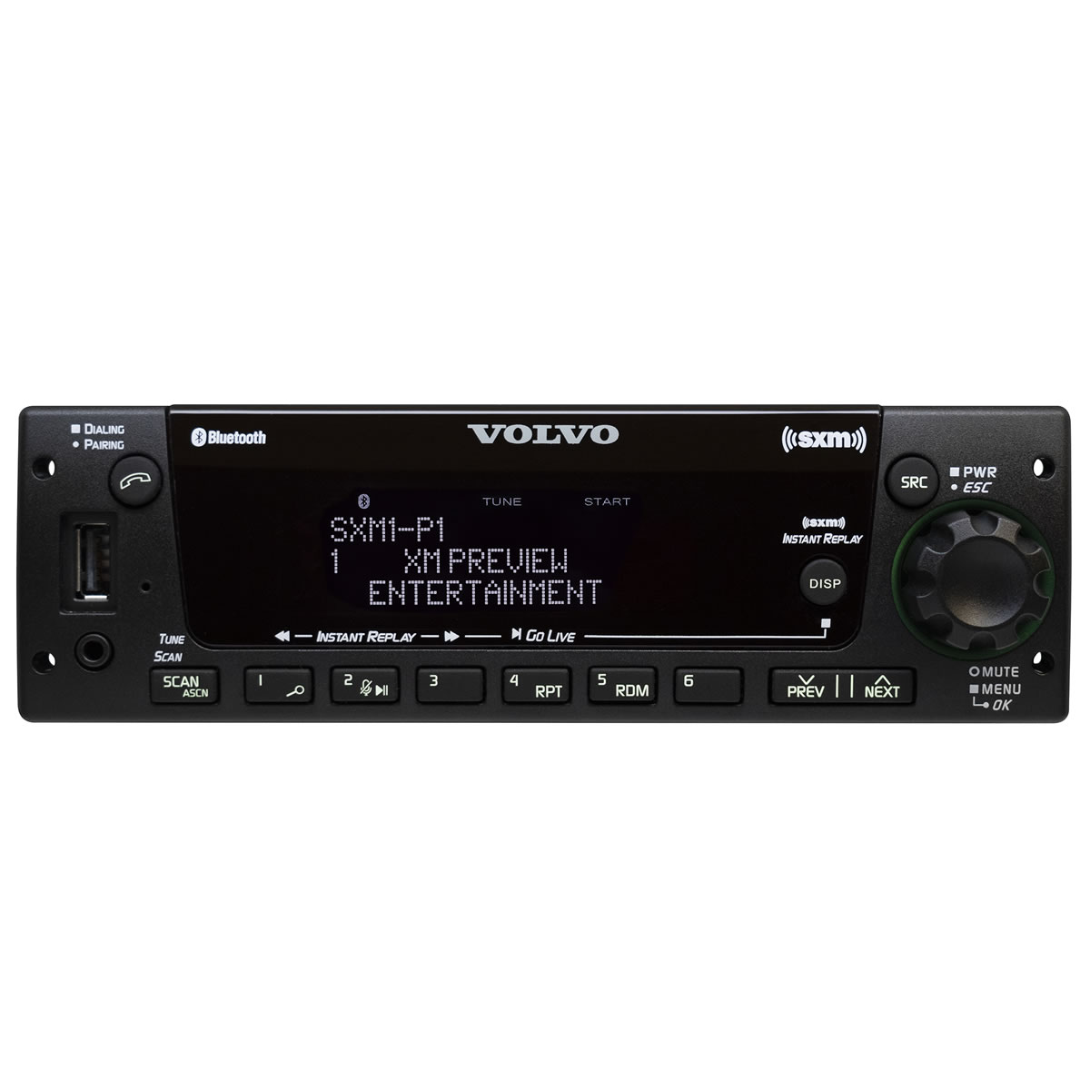 (image for) VOLVO Heavy Duty AM/FM/WB with Front USB, 3.5mm Inputs, Bluetooth and SiriusXM
