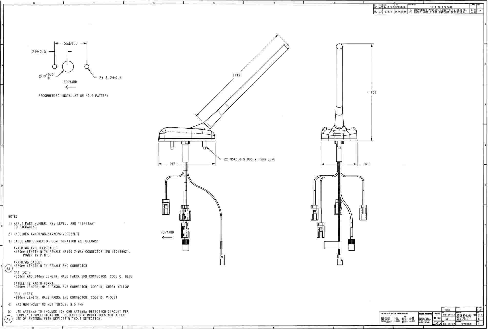 (image for) GPS/SXM/AM-FM Antenna for SmartNav and NavPlus Systems