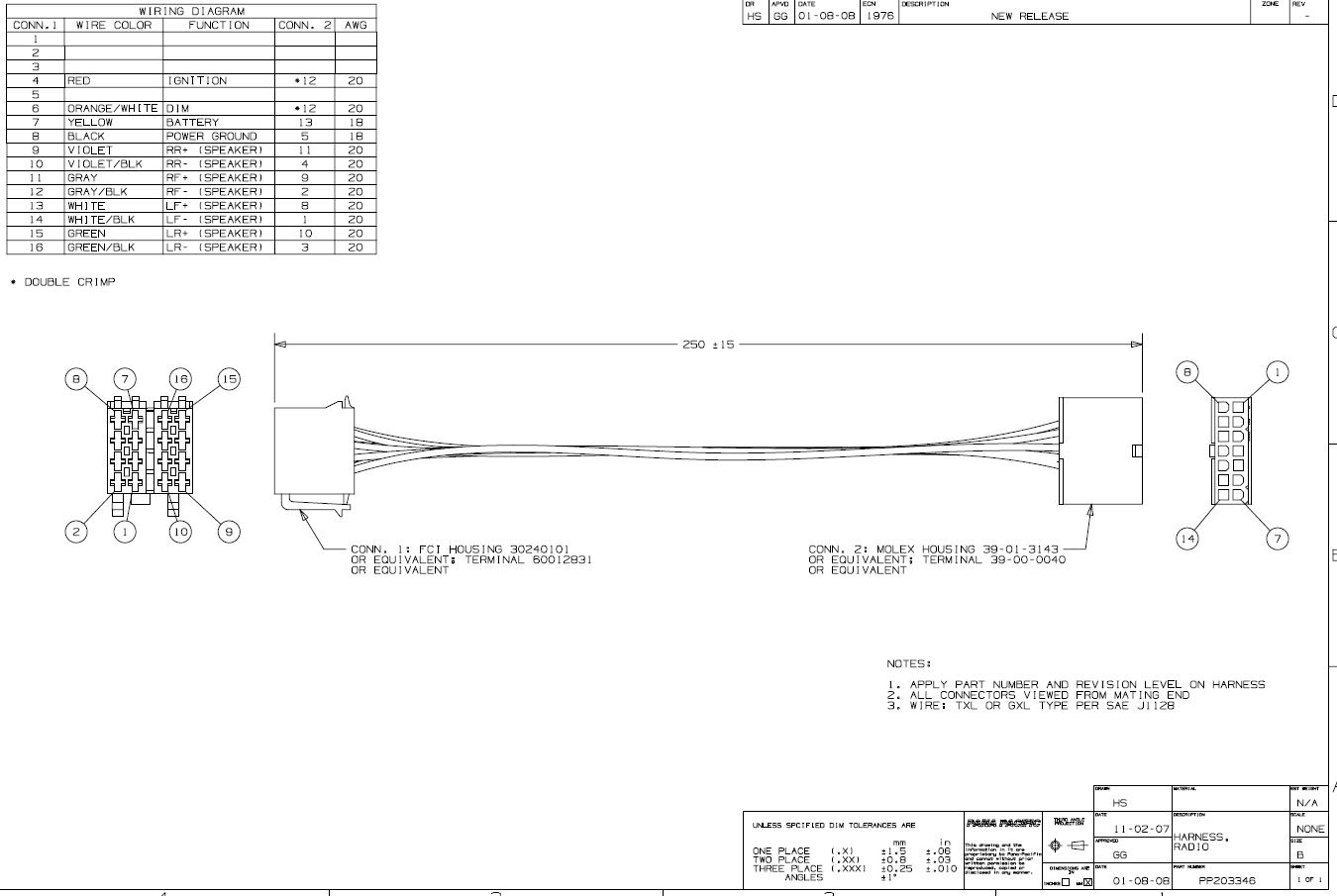 (image for) Thomas Built to Aptiv / Delphi Wiring Harness Adapter